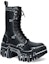 Lookbook Balenciaga Bulldozer Lacet Boot Hitam Kulit Anak Lembu. 672502WBEF21090