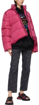 Balenciaga C-Shape Down Jacket 'New Fuchsia' Details for Balenciaga C-Shape Down Jacket 'New Fuchsia'