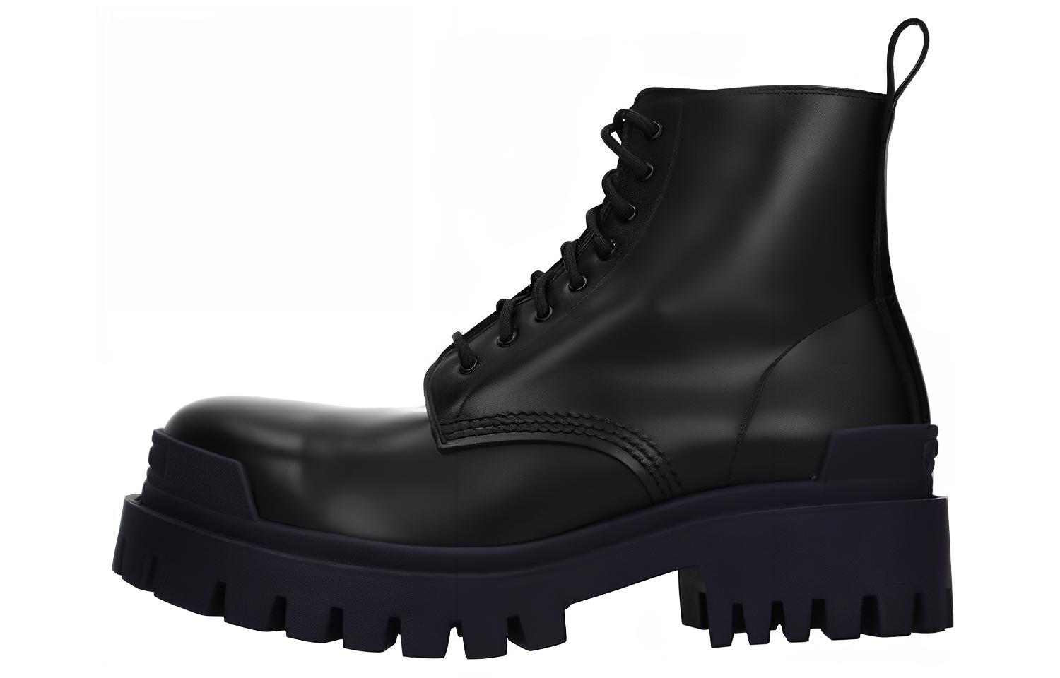Buy Balenciaga Kalfsleren Martin Laarzen Blauw/Zwart 589338WA9671040