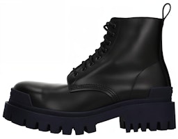 Balenciaga Calfskin Martin Boots Blue/Black 589338WA9671040 Balenciaga Calfskin Martin Boots Blue/Black 589338WA9671040