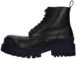 Balenciaga Calfskin Martin Boots Blue/Black 589338WA9671040 Balenciaga Calfskin Martin Boots Blue/Black 589338WA9671040