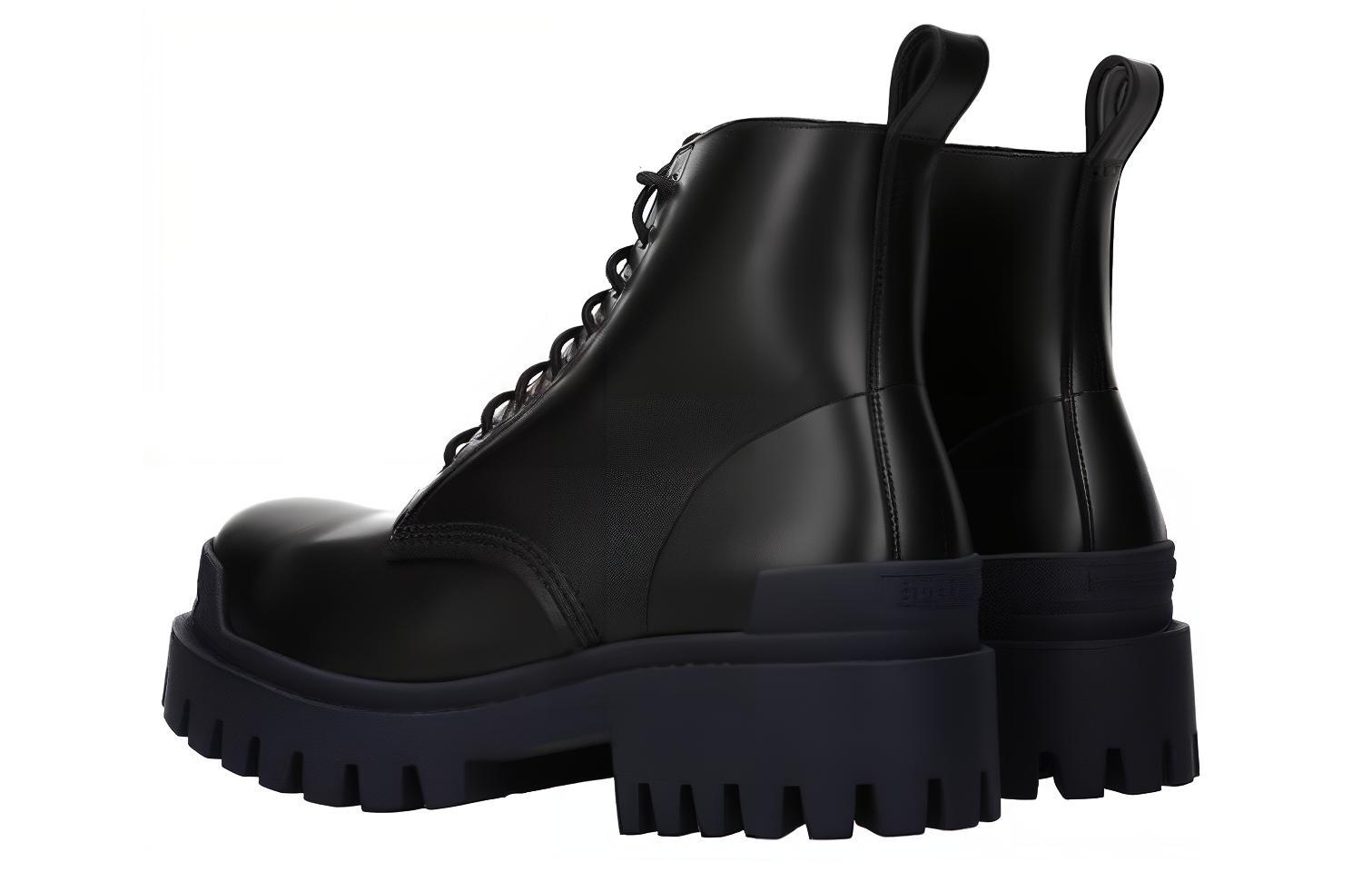 Shop Balenciaga Kalfsleren Martin Laarzen Blauw/Zwart 589338WA9671040
