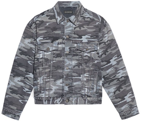 Balenciaga Camo Print Denim Jacket - Gray 620731TJW551055 Buy Balenciaga Camo Print Denim Jacket - Gray 620731TJW551055