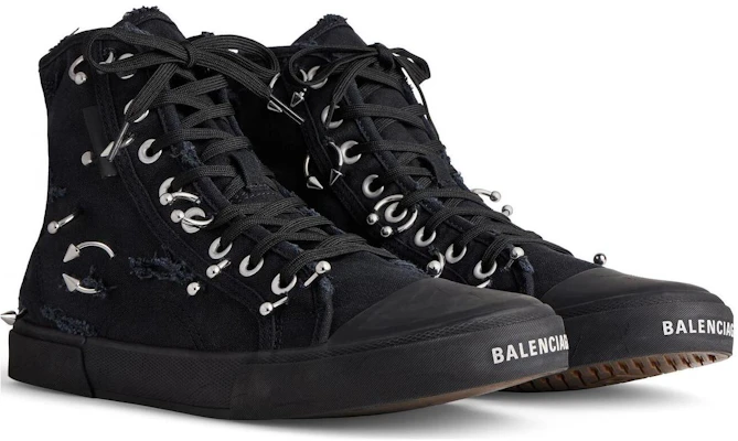 Balenciaga Canvas High-Top Sneakers 'Black' 688756W3RCQ1000 Order Balenciaga Canvas High-Top Sneakers 'Black' 688756W3RCQ1000