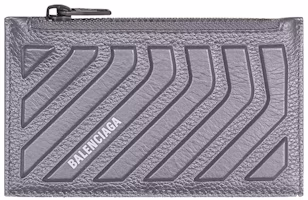 Balenciaga Car Long Coin And Card Holder in Grained Calfskin Dark Grey Balenciaga Car Long Coin And Card Holder in Grained Calfskin Dark Grey