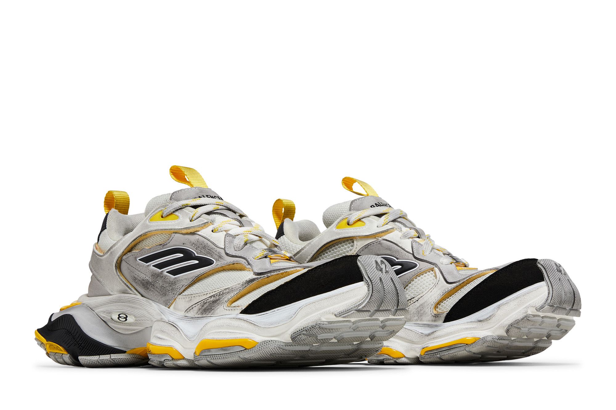 バレンシアガ カーゴスニーカー グレー/ブラック/イエロー