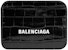 Balenciaga Cash (4 Card Slot 1 Bill Compartment) Card Holder Shiny Crocodile Embossed Black/White
