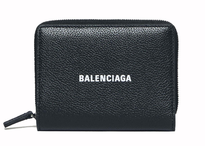 Balenciaga Cash Bi-Fold Compact Wallet Black/White
