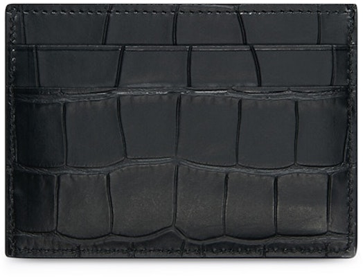 Balenciaga Cash Card Holder Crocodile Embossed Black Order Balenciaga Cash Card Holder Crocodile Embossed Black