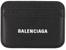 Balenciaga Cash Logo Card Holder Black/White Balenciaga Cash Logo Card Holder Black/White