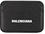 Balenciaga Cash Logo Card Holder Black/White