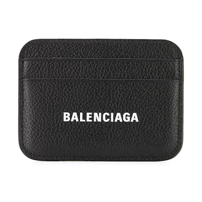 Balenciaga Cash Logo Card Holder Black/White