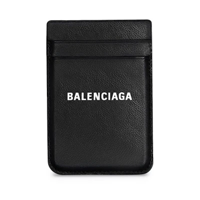 Balenciaga Cash Magnet (2 Card Slots) Phone Card Holder Black/White