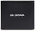 Buy Balenciaga Cash Square (8 Card Slot 2 Bill Compartments) Folded Wallet Black/White