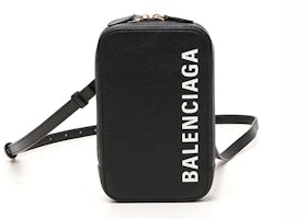 Balenciaga Cash Zip Phone Holder Black/White Balenciaga Cash Zip Phone Holder Black/White