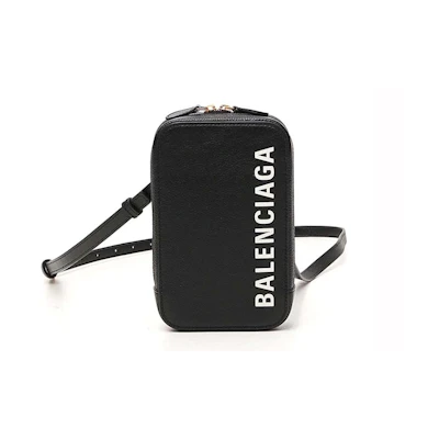 Balenciaga Cash Zip Phone Holder Black/White