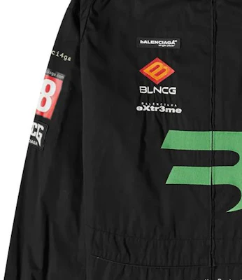 Balenciaga Jaket Longgar Hitam dengan Cetak Logo Huruf Kasual. 663153TIM391000 Sizing Balenciaga Jaket Longgar Hitam dengan Cetak Logo Huruf Kasual. 663153TIM391000