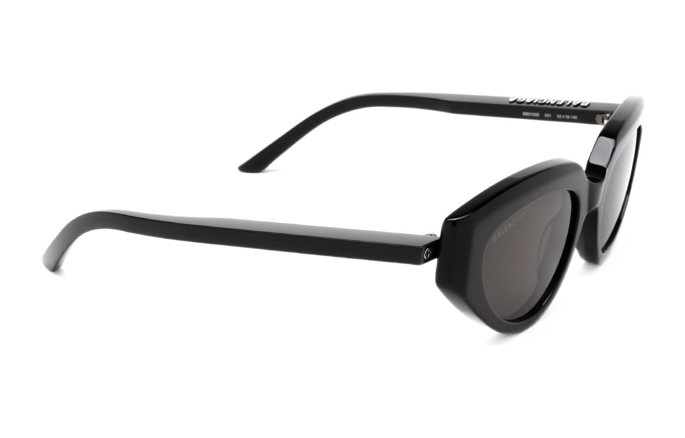 Shop Kacamata Hitam Balenciaga Cat Eye Unisex dengan Logo Samping. BB0159S001