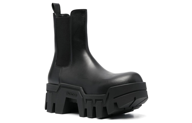 Lookbook 巴黎世家Bulldozer小牛皮套腳切爾西靴黑色