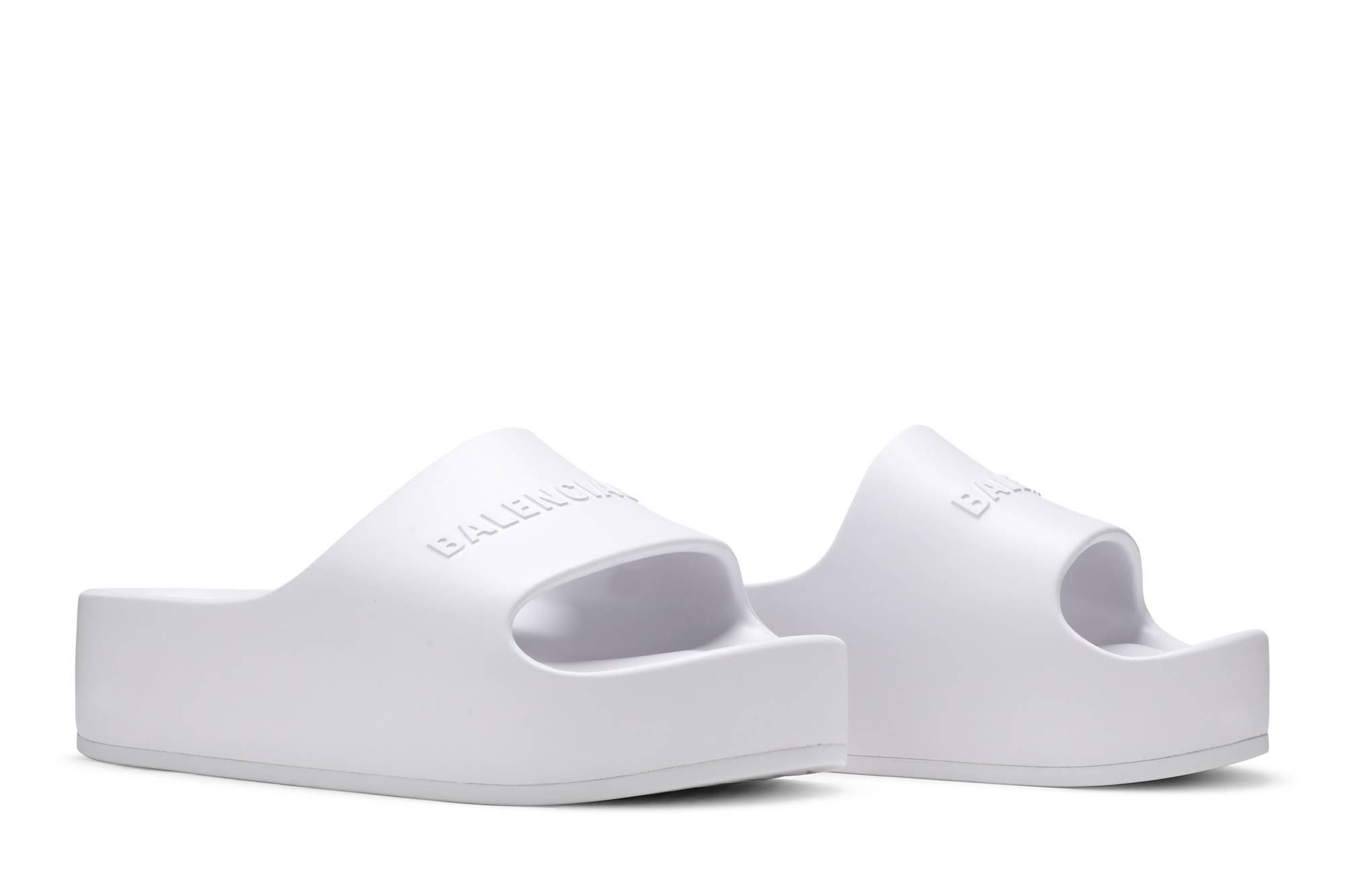 Cheap (W) 巴黎世家厚底拖鞋 '纯白' 654315-W1S89-9000