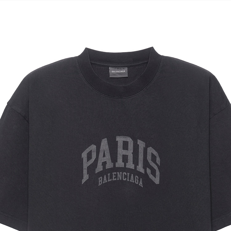 Balenciaga Cities Paris SS23 Letter Print Black Unisex T-Shirt. 612966TLVL71069 圖 6