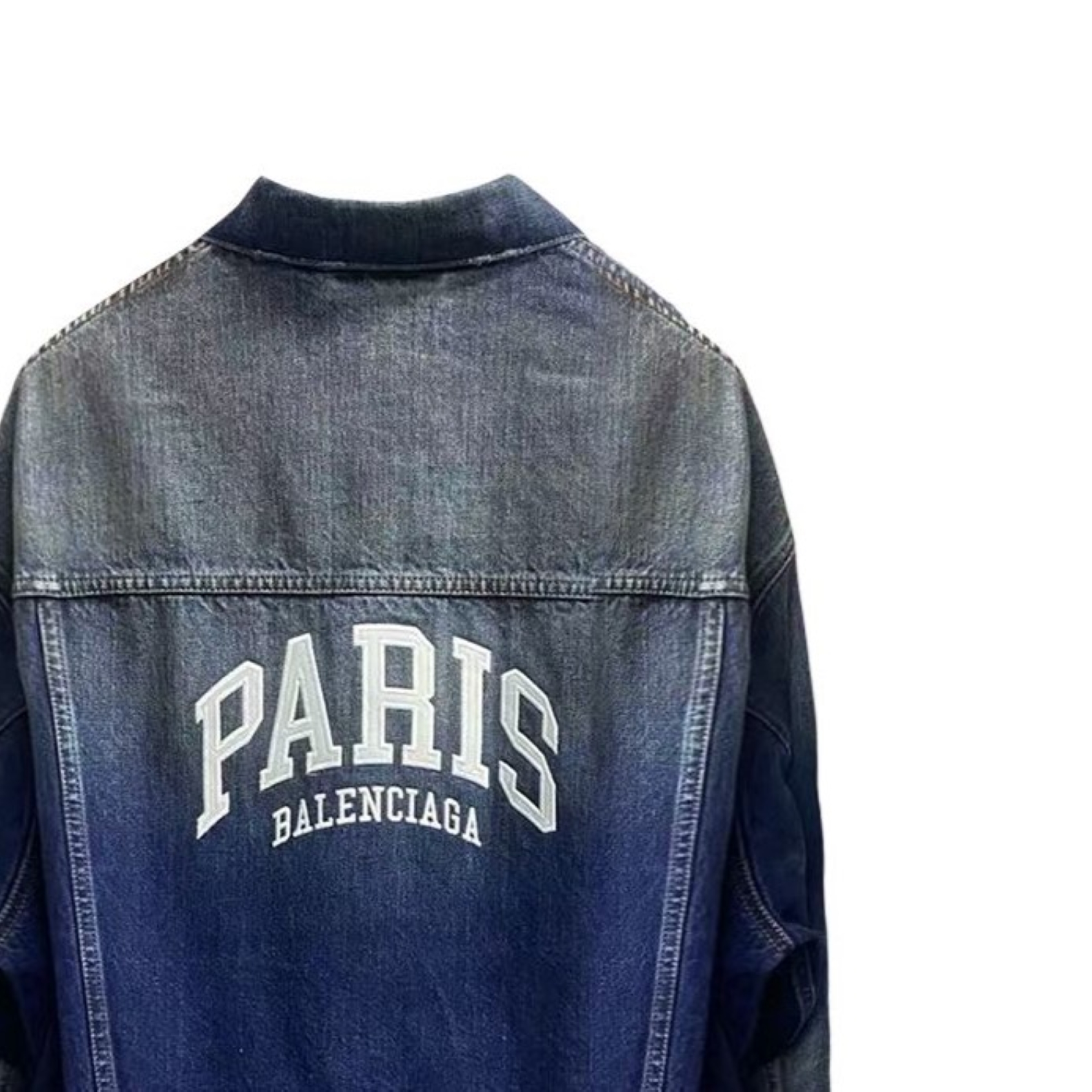 Balenciaga City Exclusive Logo Embroidered Denim Jacket Unisex. 690198TJW754021 圖 4