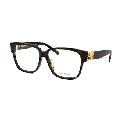 Balenciaga Classic BB Logo Square Optical Eyeglasses Frame Tortoiseshell Men. BB0104O-002