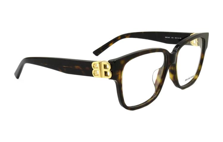 Shop Gafas ópticas cuadradas Balenciaga BB Classic, carey para hombre. BB0104O-002