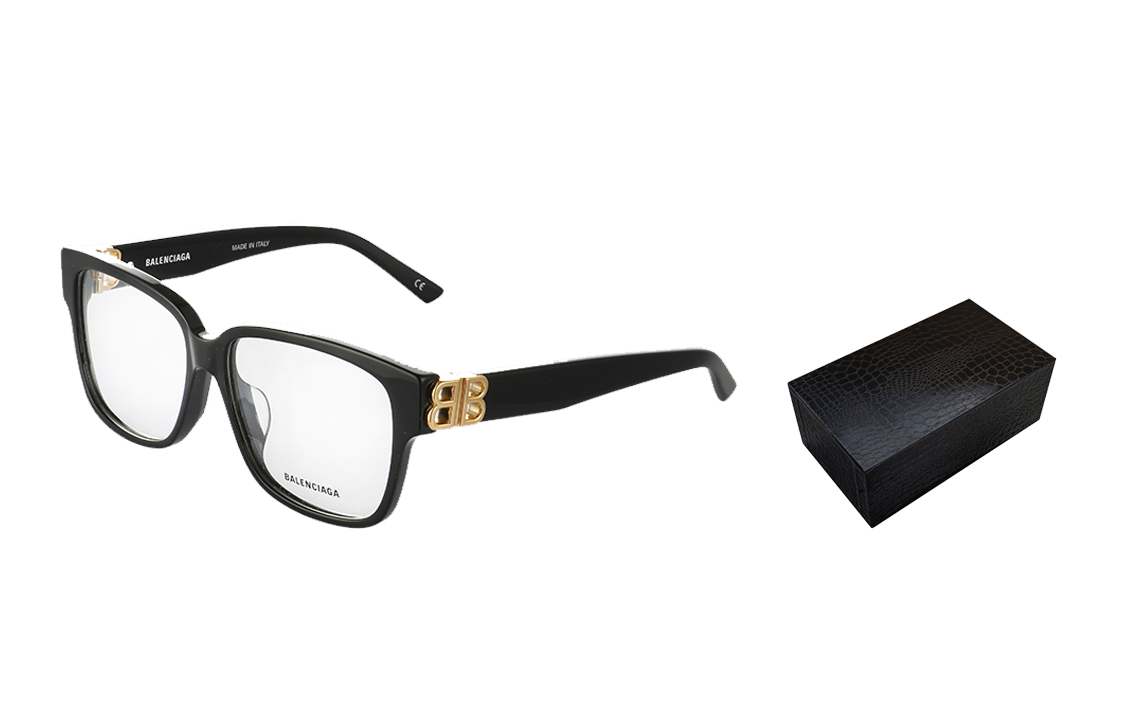 Balenciaga Classic BB Logo Square Optical Eyewear - Unisex Black Glasses. BB0104O-001 圖 7