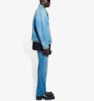 Details for Balenciaga Classic Logo Embroidered Denim Jacket Light Blue 657608TDW154307