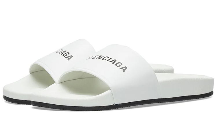 Balenciaga Classic Logo Slide 'White' 圖 3