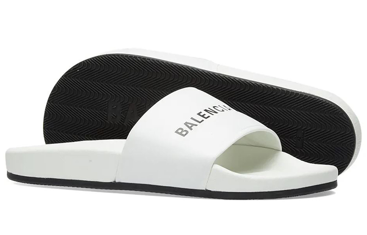 Balenciaga Classic Logo Slide 'White' 圖 5