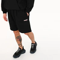 Shop Balenciaga Classic Relaxed Fit Coke Logo Shorts Black. 641608TIV531070