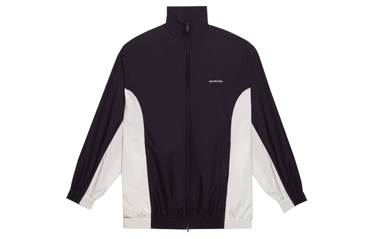 Balenciaga Classic Twill Stand Collar Jacket Navy Blue 622301TBP018065