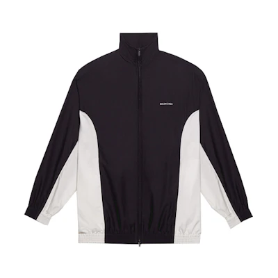 Balenciaga Classic Twill Stand Collar Jacket Navy Blue 622301TBP018065