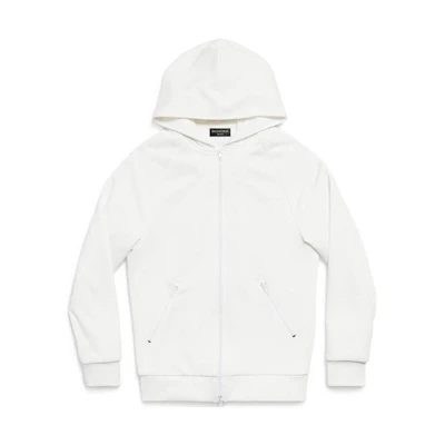 Balenciaga Classic White Zip-Up Hoodie Unisex Casual Regular Fit 770503TMV159000
