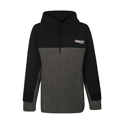 Balenciaga Coca-Cola Logo Patchwork Hoodie Black 621069T31754088
