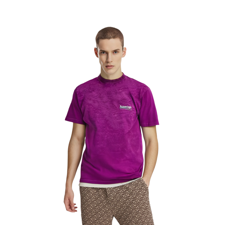 Balenciaga Coca-Cola Logo Tie-Dye Embroidered Loose Fit T-Shirt Pink . 641675TKVJ15282 圖 5