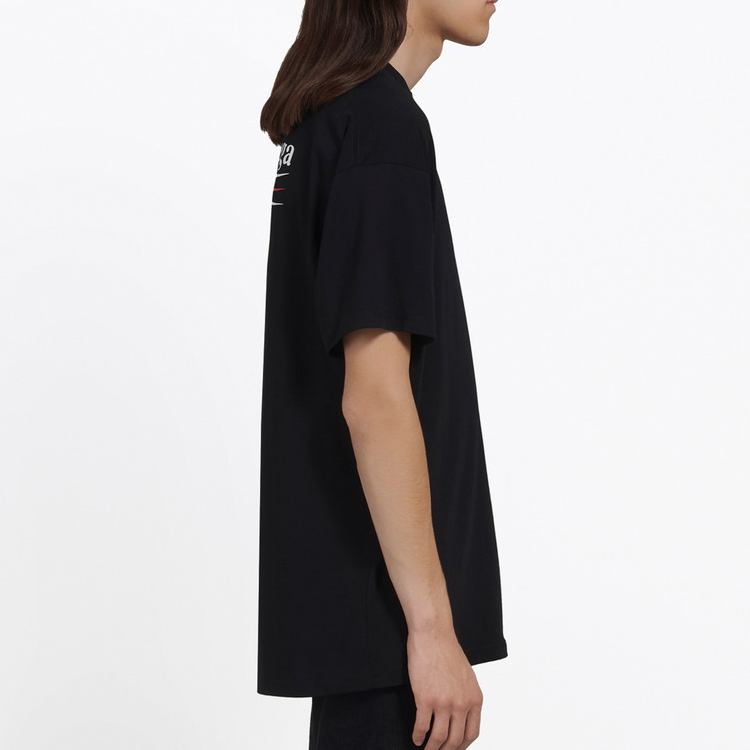 Details for Balenciaga Coca-Cola Print Black Crewneck Tee for Men 570803TAV441000