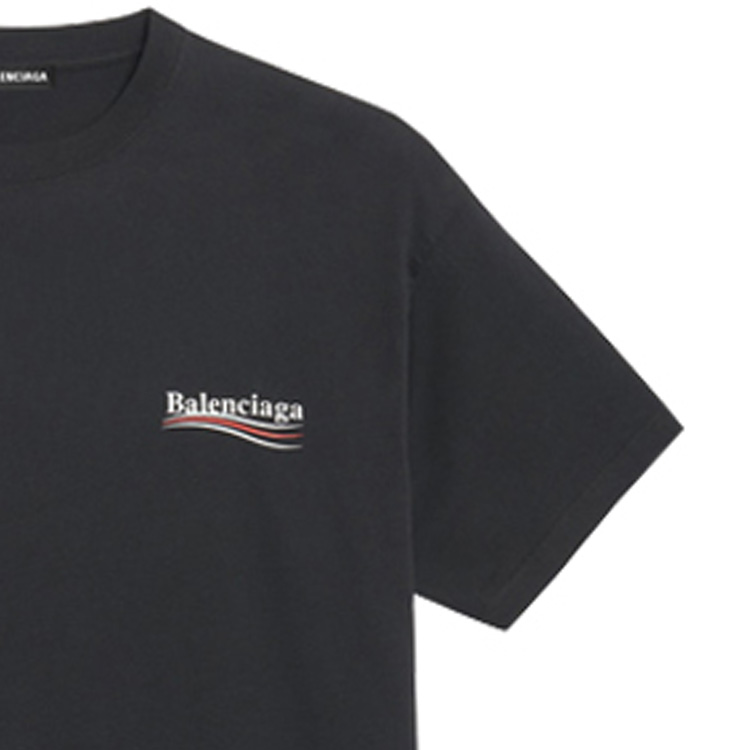 Sizing Balenciaga Coca-Cola Print Black Crewneck Tee for Men 570803TAV441000