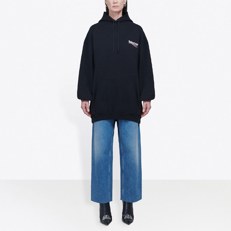 Shop 巴黎世家可口可乐波浪标志连帽衫男女同款黑色 578135TIV531070