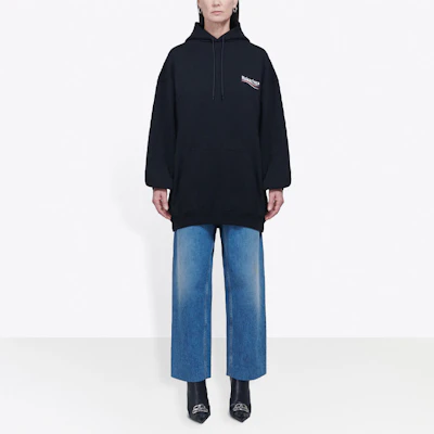 巴黎世家可口可乐波浪标志连帽衫男女同款黑色 578135TIV531070 Shop 巴黎世家可口可乐波浪标志连帽衫男女同款黑色 578135TIV531070