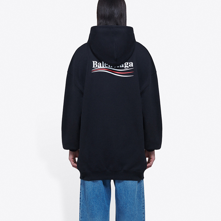 Details for 巴黎世家可口可乐波浪标志连帽衫男女同款黑色 578135TIV531070