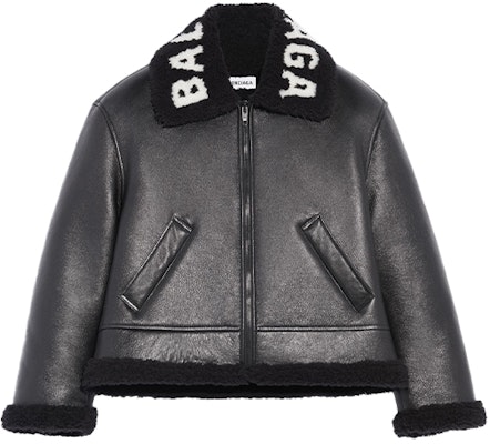 Balenciaga Cocoon Shearling Leather Jacket 'Black' Buy Balenciaga Cocoon Shearling Leather Jacket 'Black'
