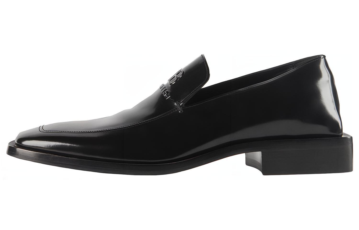 Balenciaga Coin Rim 20mm Loafers Black Leather
