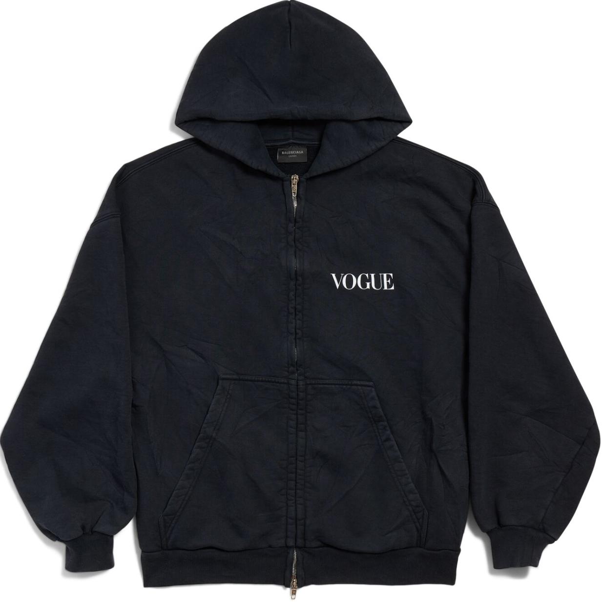 Balenciaga Colorblock Fitted Hoodie Jacket Unisex Black Normal Fit 803264TRVP69374