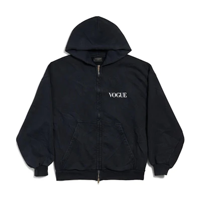 Balenciaga Colorblock Fitted Hoodie Jacket Unisex Black Normal Fit 803264TRVP69374