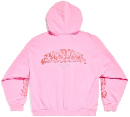 巴黎世家拼色Logo连帽衫粉色男女同款宽松长袖卫衣 770939TPVM95960 Lookbook 巴黎世家拼色Logo连帽衫粉色男女同款宽松长袖卫衣 770939TPVM95960