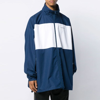 Balenciaga Jaket Zip-up Blok Warna Unisex Biru Putih 571434TYB184778 Purchase Balenciaga Jaket Zip-up Blok Warna Unisex Biru Putih 571434TYB184778