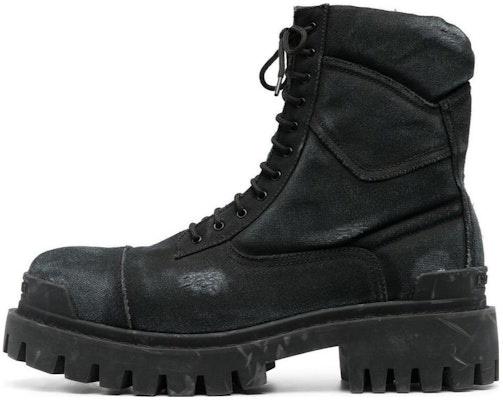 Balenciaga Combat Strike Boot 'Kanvas Hitam Distressed' 694042-W2H11-1000 Buy Balenciaga Combat Strike Boot 'Kanvas Hitam Distressed' 694042-W2H11-1000